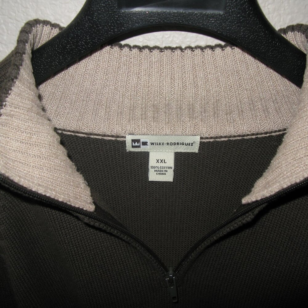 Wilke Rodriguez Dark Green Quarter Zip Sweater